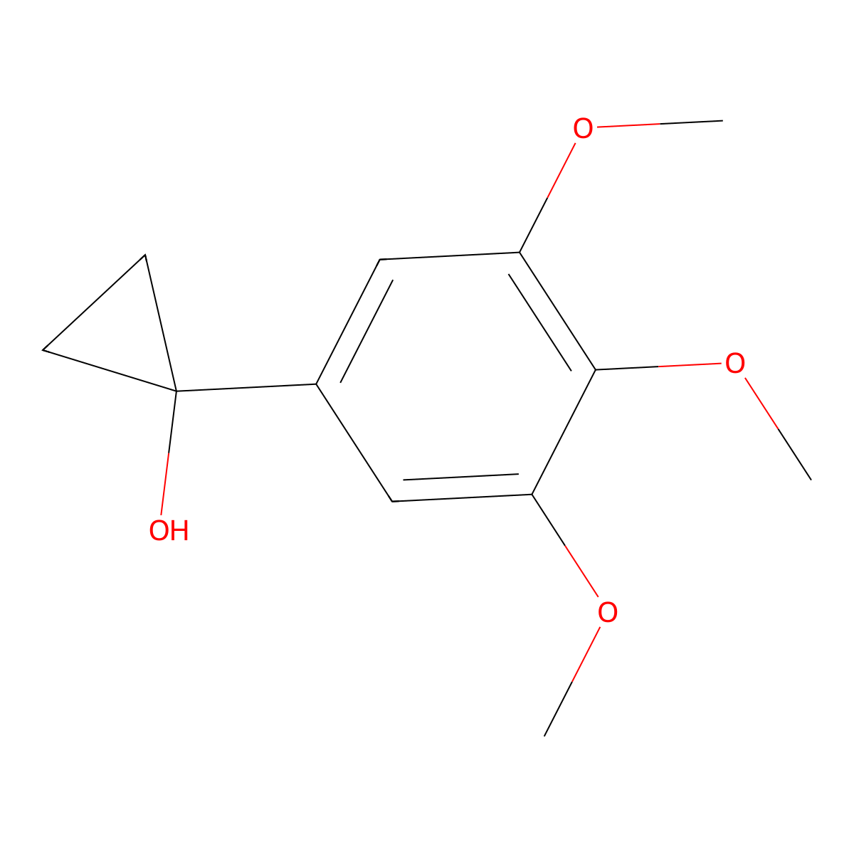 1-(3,4,5-Trimethoxyphenyl)cyclopropan-1-ol molecular structure, CAS 1248744-53-7
