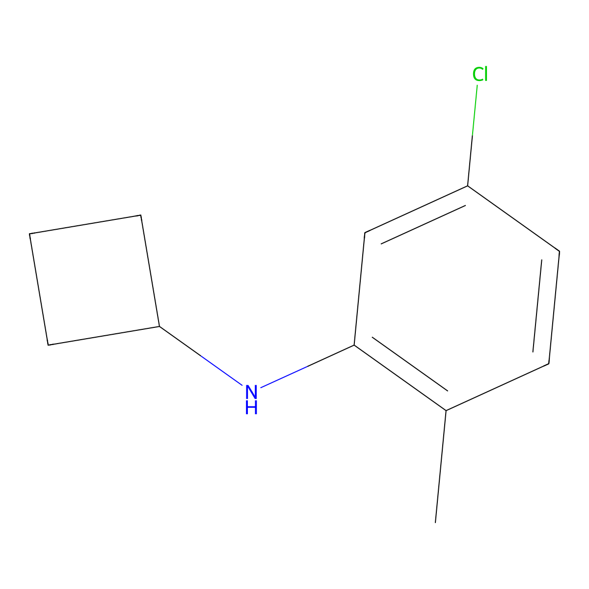 5-chloro-N-cyclobutyl-2-methylaniline molecular structure, CAS 1248744-79-7