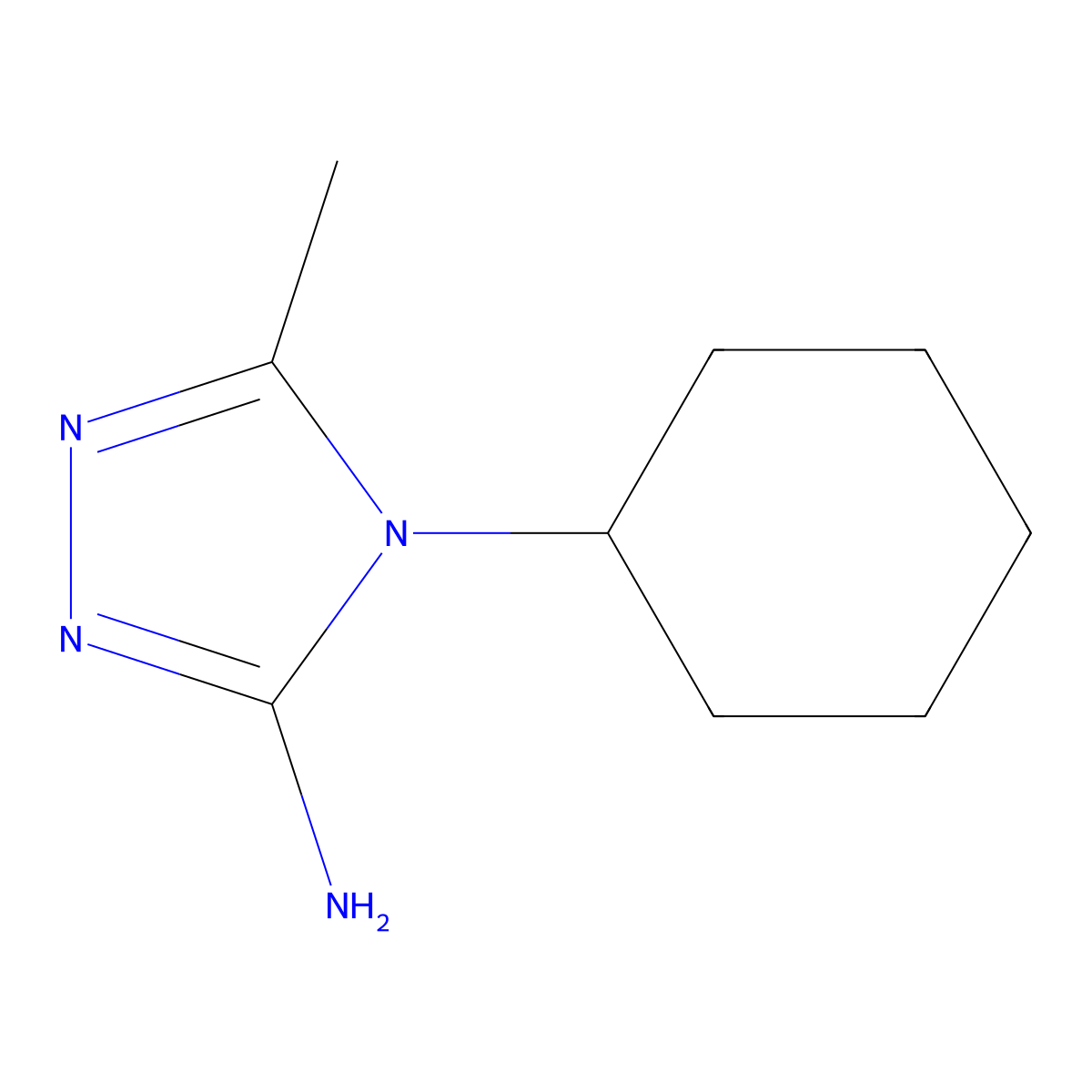 4-cyclohexyl-5-methyl-4H-1,2,4-triazol-3-amine molecular structure, CAS 1248745-71-2