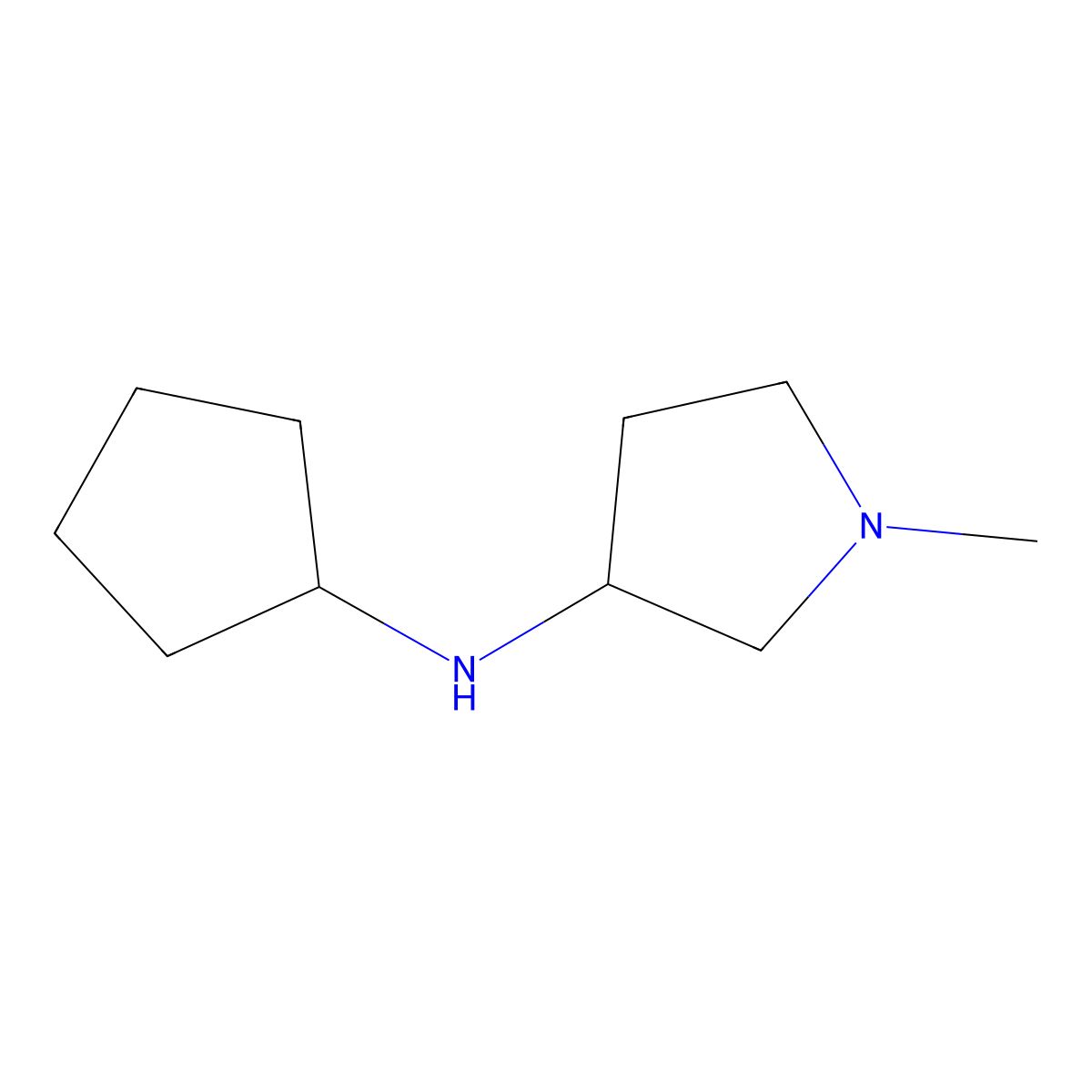 N-cyclopentyl-1-methylpyrrolidin-3-amine molecular structure, CAS 1248754-83-7