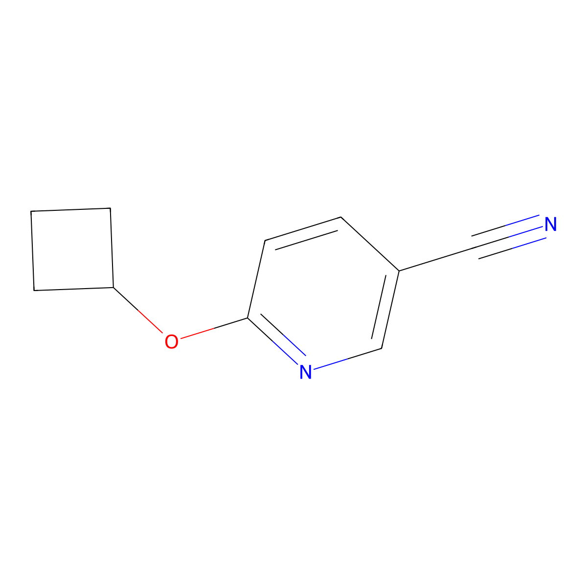6-Cyclobutoxypyridine-3-carbonitrile molecular structure, CAS 1248756-21-9