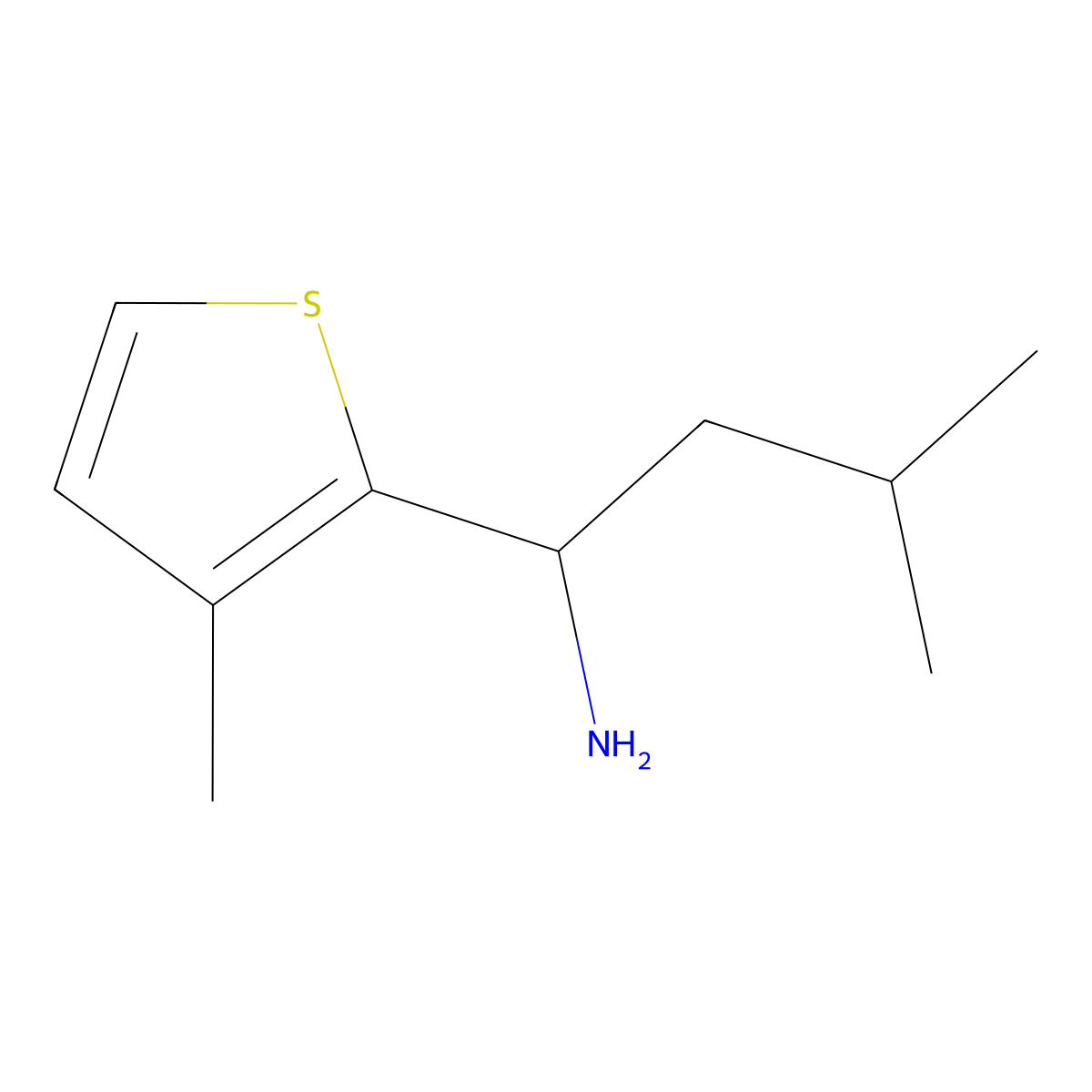 3-Methyl-1-(3-methylthiophen-2-yl)butan-1-amine molecular structure, CAS 1248757-15-4