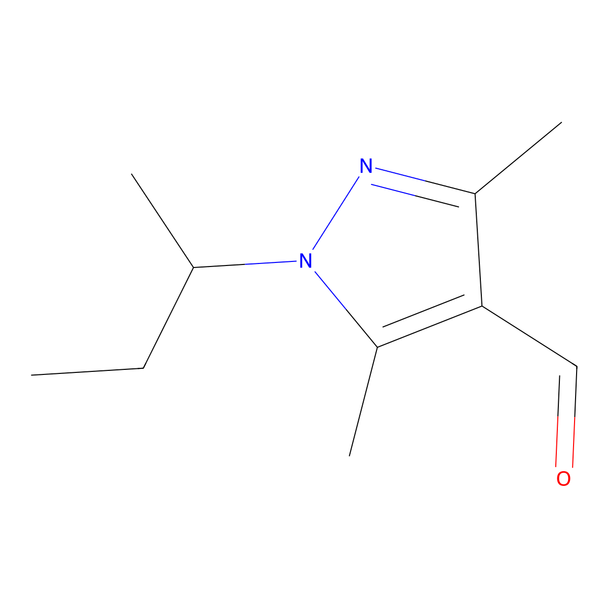 1-(Butan-2-YL)-3,5-dimethyl-1H-pyrazole-4-carbaldehyde molecular structure, CAS 1248761-69-4