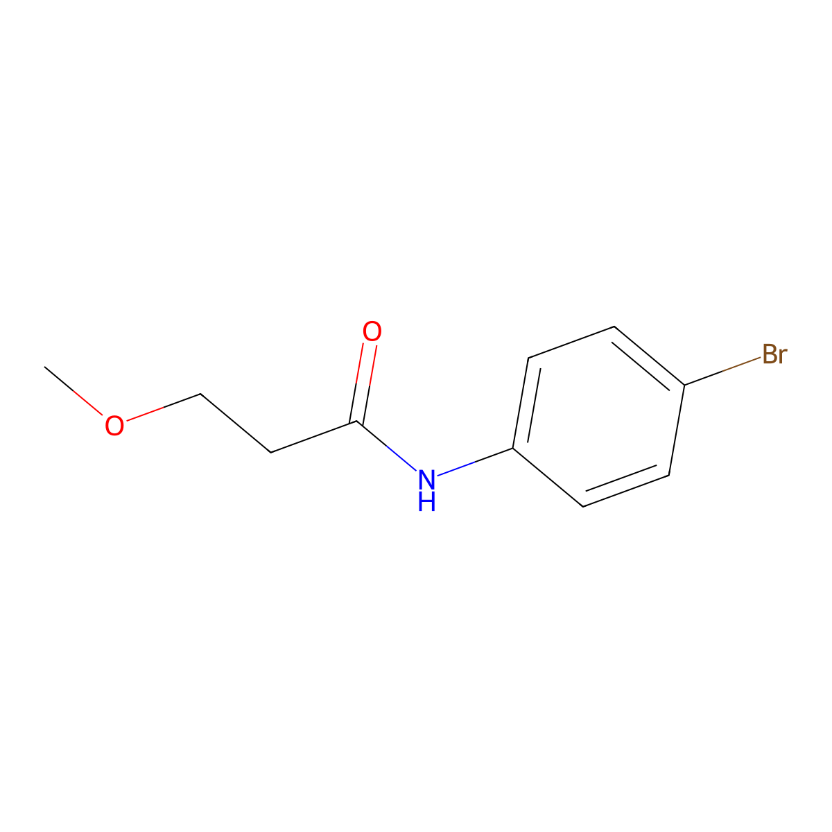 N-(4-bromophenyl)-3-methoxypropanamide molecular structure, CAS 1248764-29-5
