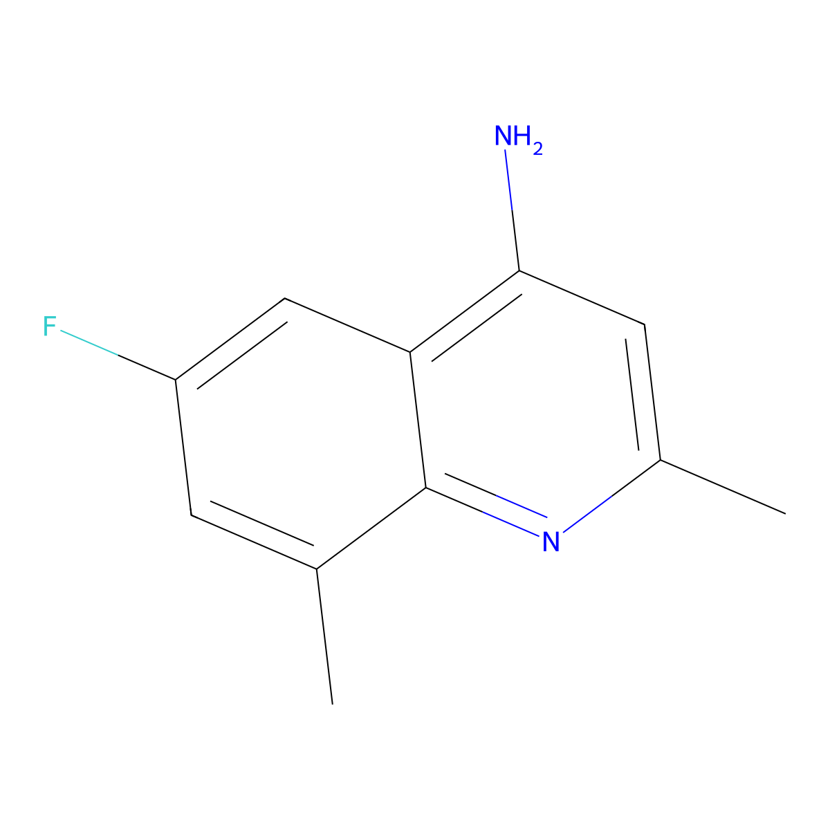 6-Fluoro-2,8-dimethylquinolin-4-amine molecular structure, CAS 1248773-93-4
