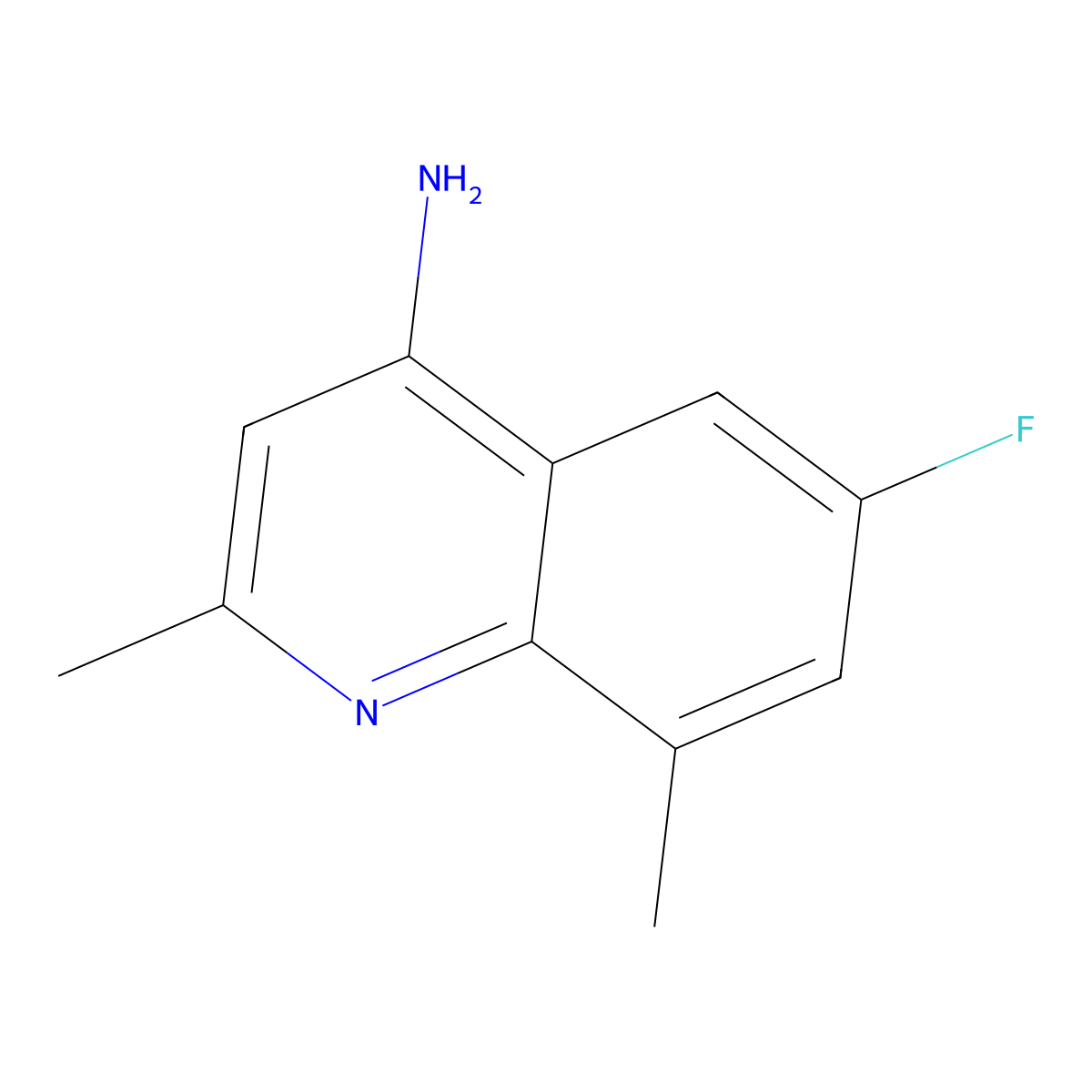 6-Fluoro-2,8-dimethylquinolin-4-amine molecular structure, CAS 1248773-93-4