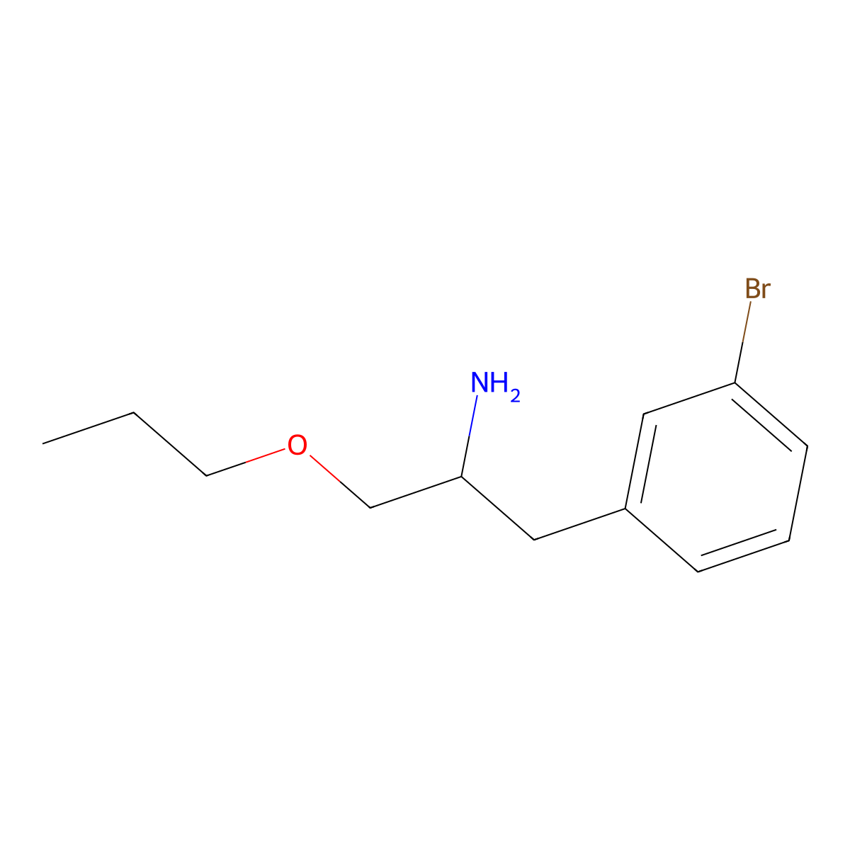 1-(3-Bromophenyl)-3-propoxypropan-2-amine molecular structure, CAS 1248774-50-6