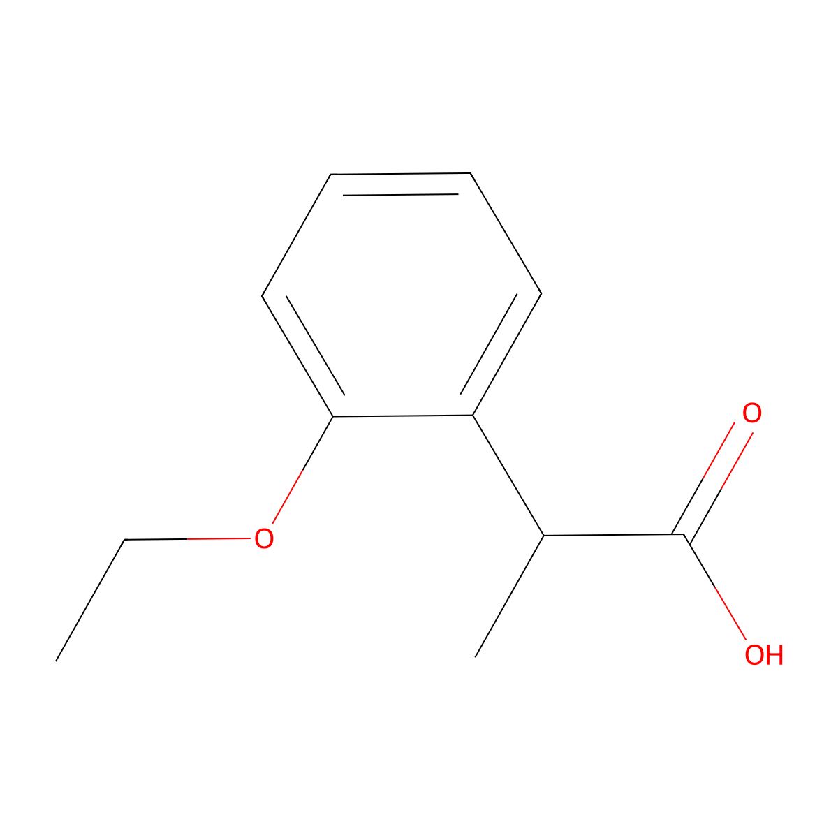 2-(2-Ethoxyphenyl)propanoic acid molecular structure, CAS 1248774-58-4