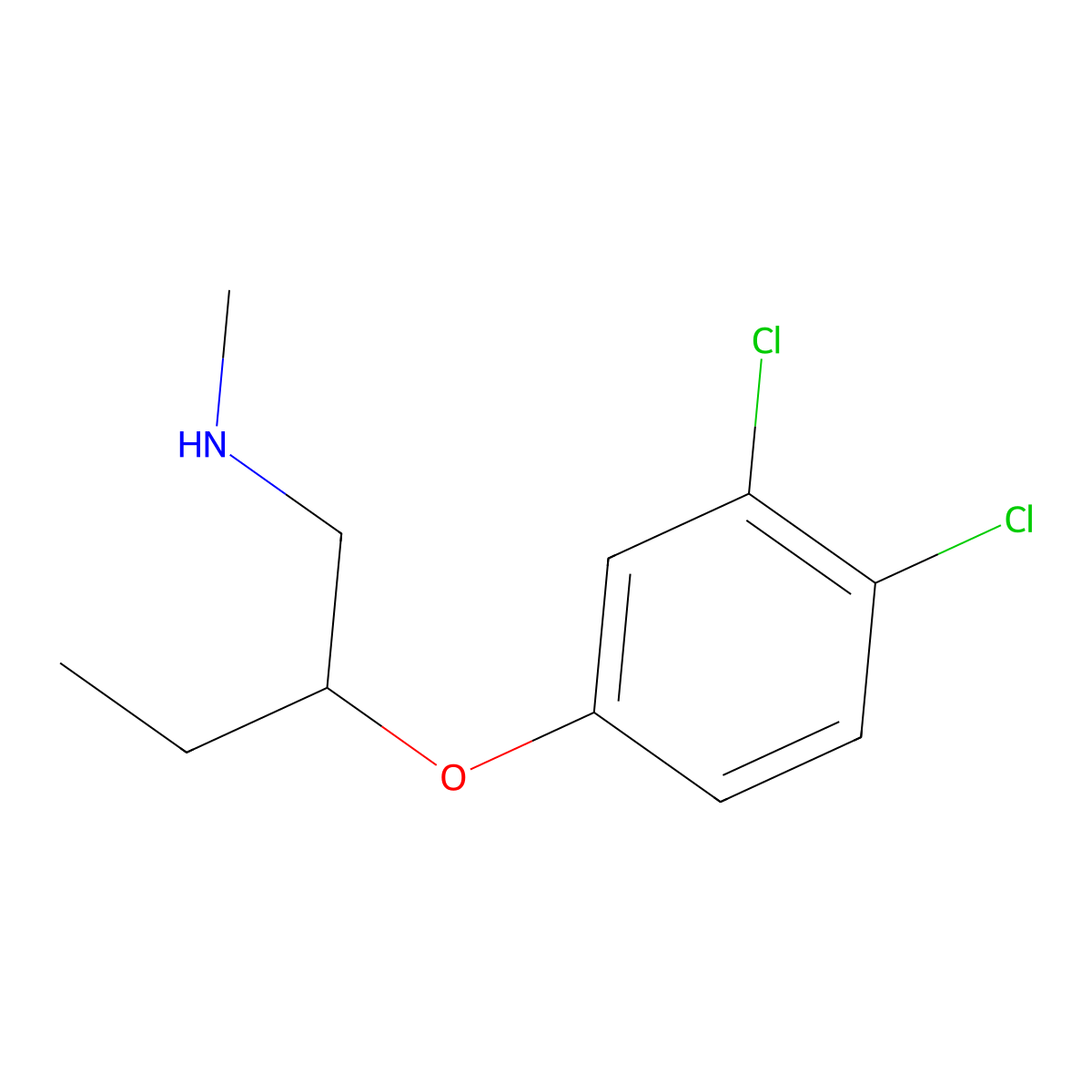 [2-(3,4-Dichlorophenoxy)butyl](methyl)amine molecular structure, CAS 1248775-08-7