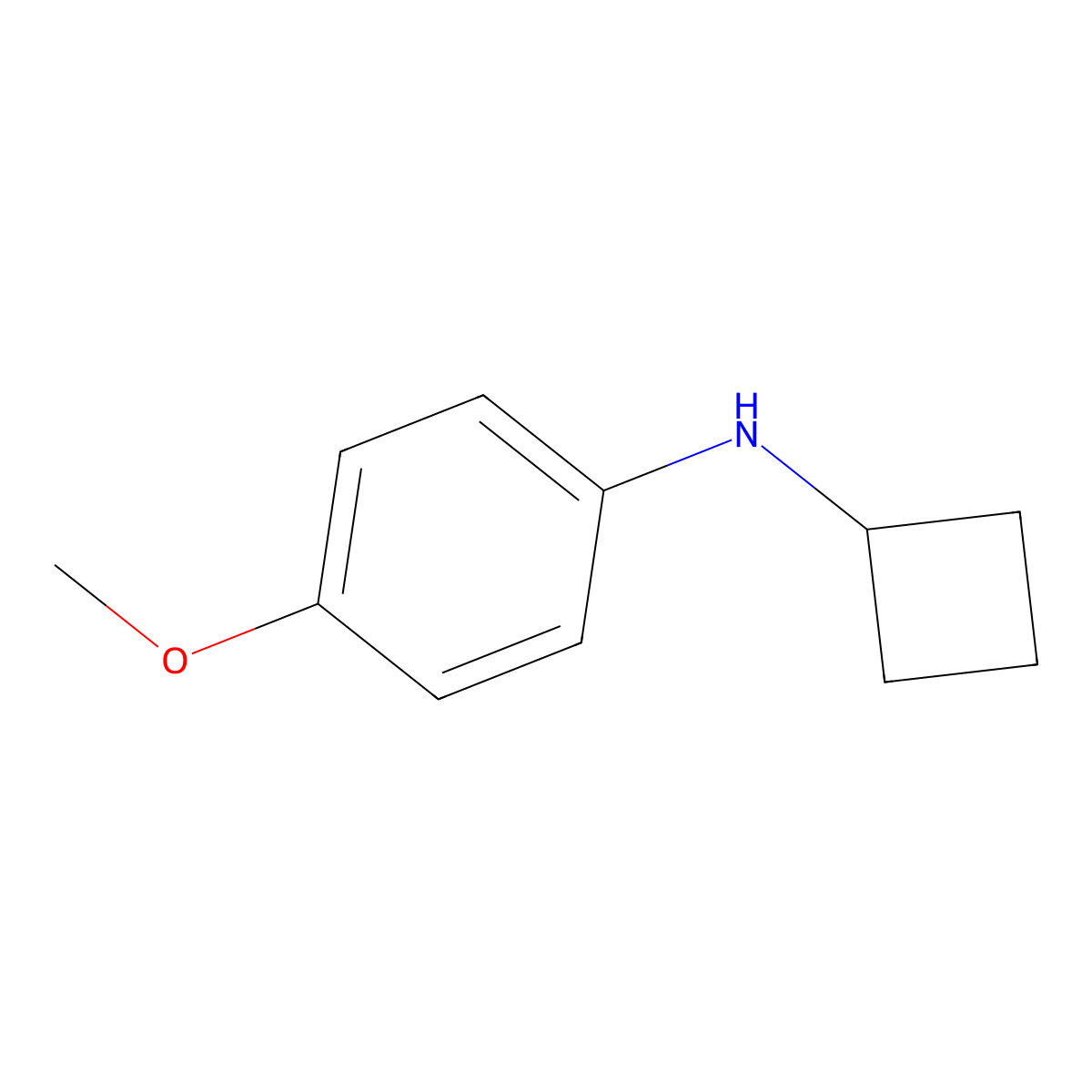 N-cyclobutyl-4-methoxyaniline molecular structure, CAS 1248777-72-1