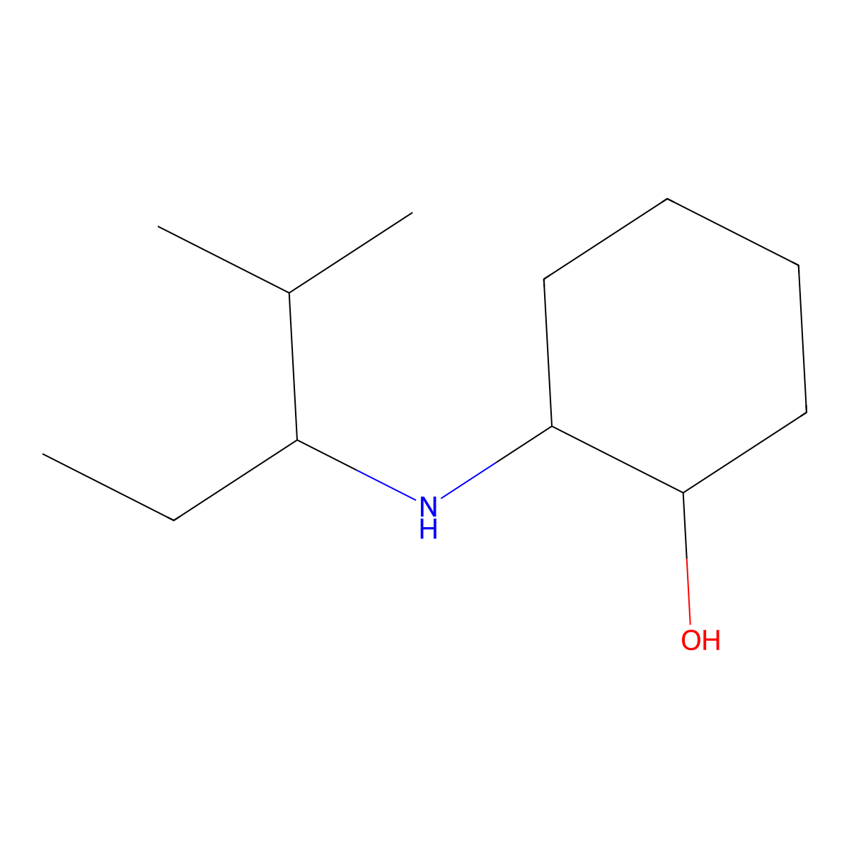 2-[(2-Methylpentan-3-yl)amino]cyclohexan-1-ol molecular structure, CAS 1248778-05-3