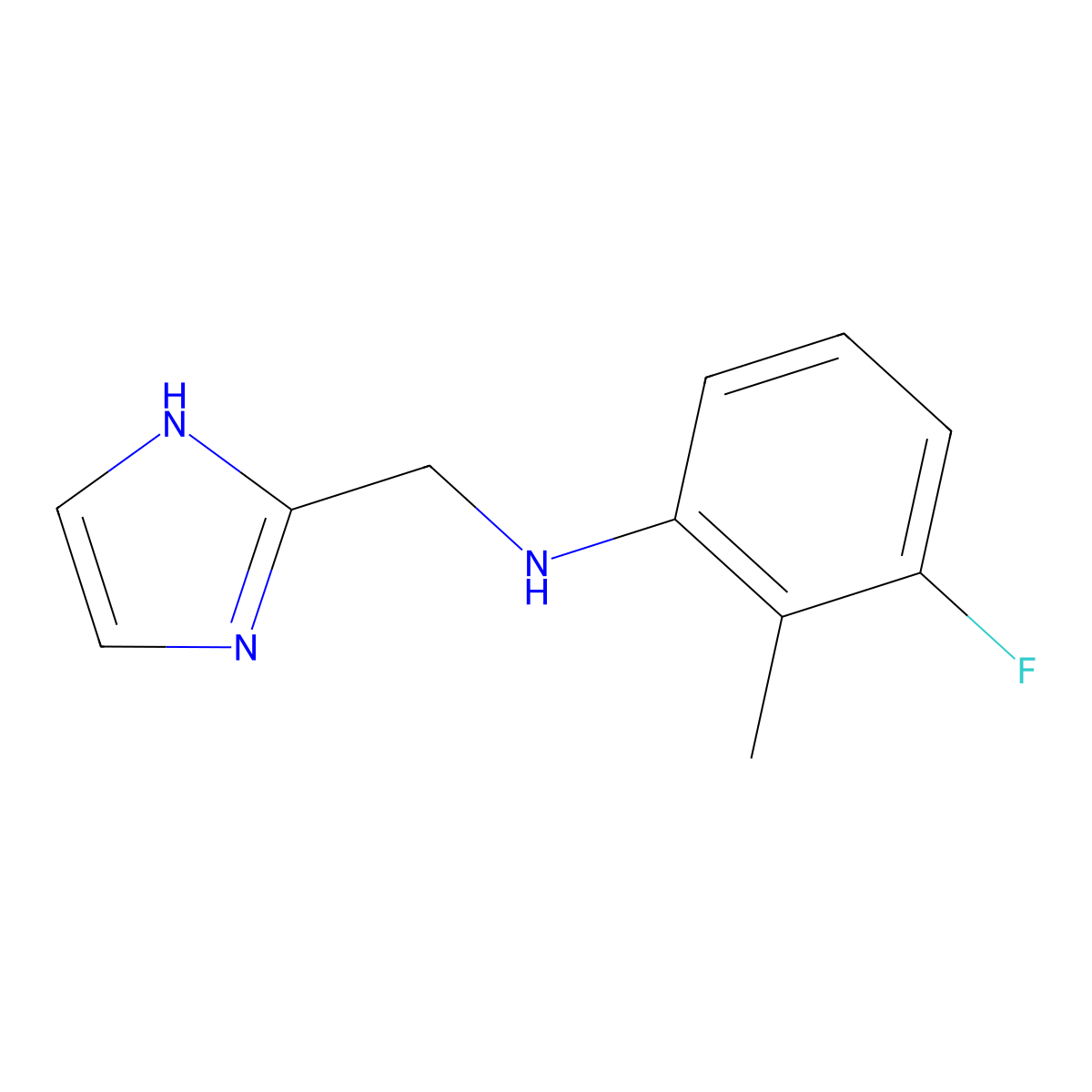 3-fluoro-N-[(1H-imidazol-2-yl)methyl]-2-methylaniline molecular structure, CAS 1248782-71-9