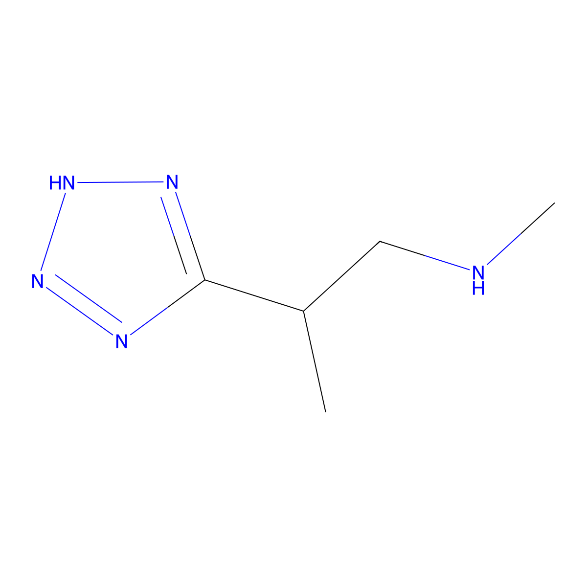 n-Methyl-2-(1h-tetrazol-5-yl)propan-1-amine molecular structure, CAS 1248783-25-6