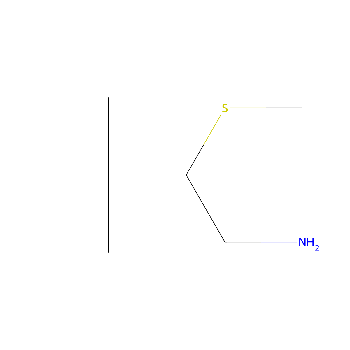 3,3-Dimethyl-2-(methylsulfanyl)butan-1-amine molecular structure, CAS 1248784-53-3