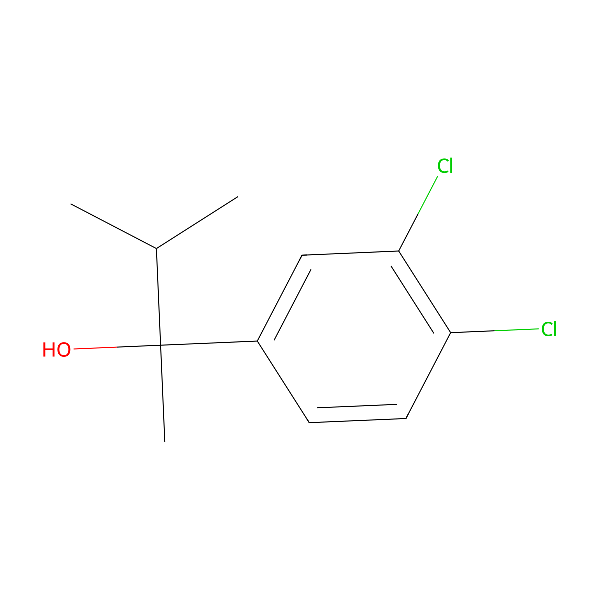 2-(3,4-Dichlorophenyl)-3-methyl-butan-2-ol molecular structure, CAS 1248786-62-0