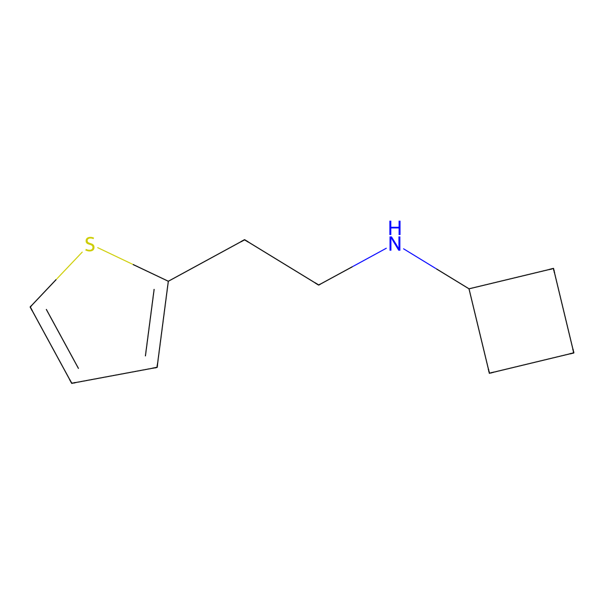 N-[2-(Thiophen-2-yl)ethyl]cyclobutanamine molecular structure, CAS 1248786-84-6