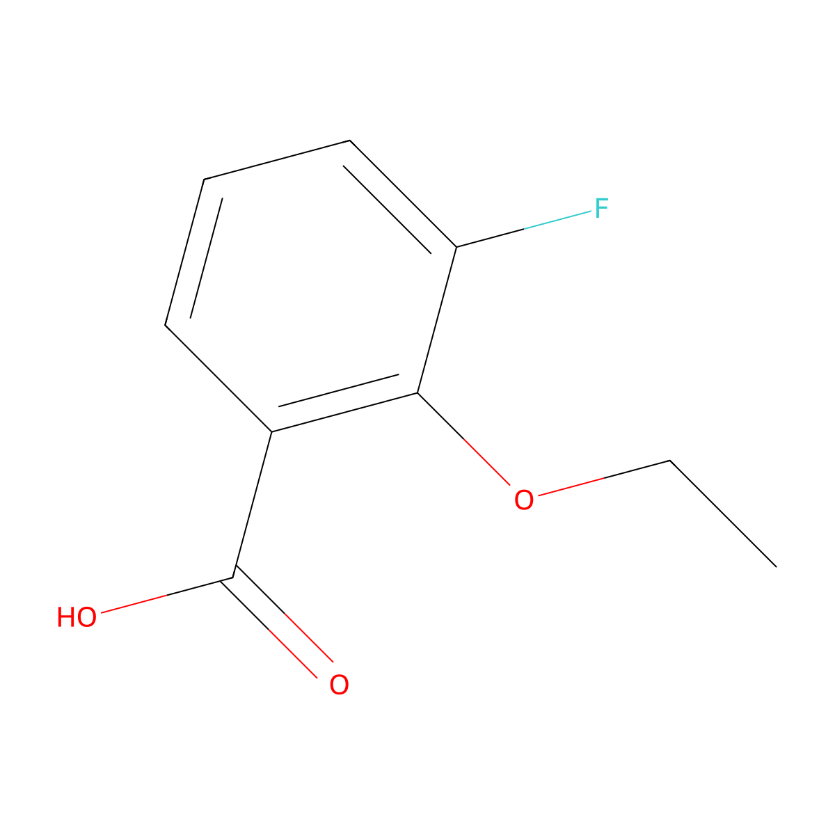 2-Ethoxy-3-fluorobenzoic acid molecular structure, CAS 1248787-46-3