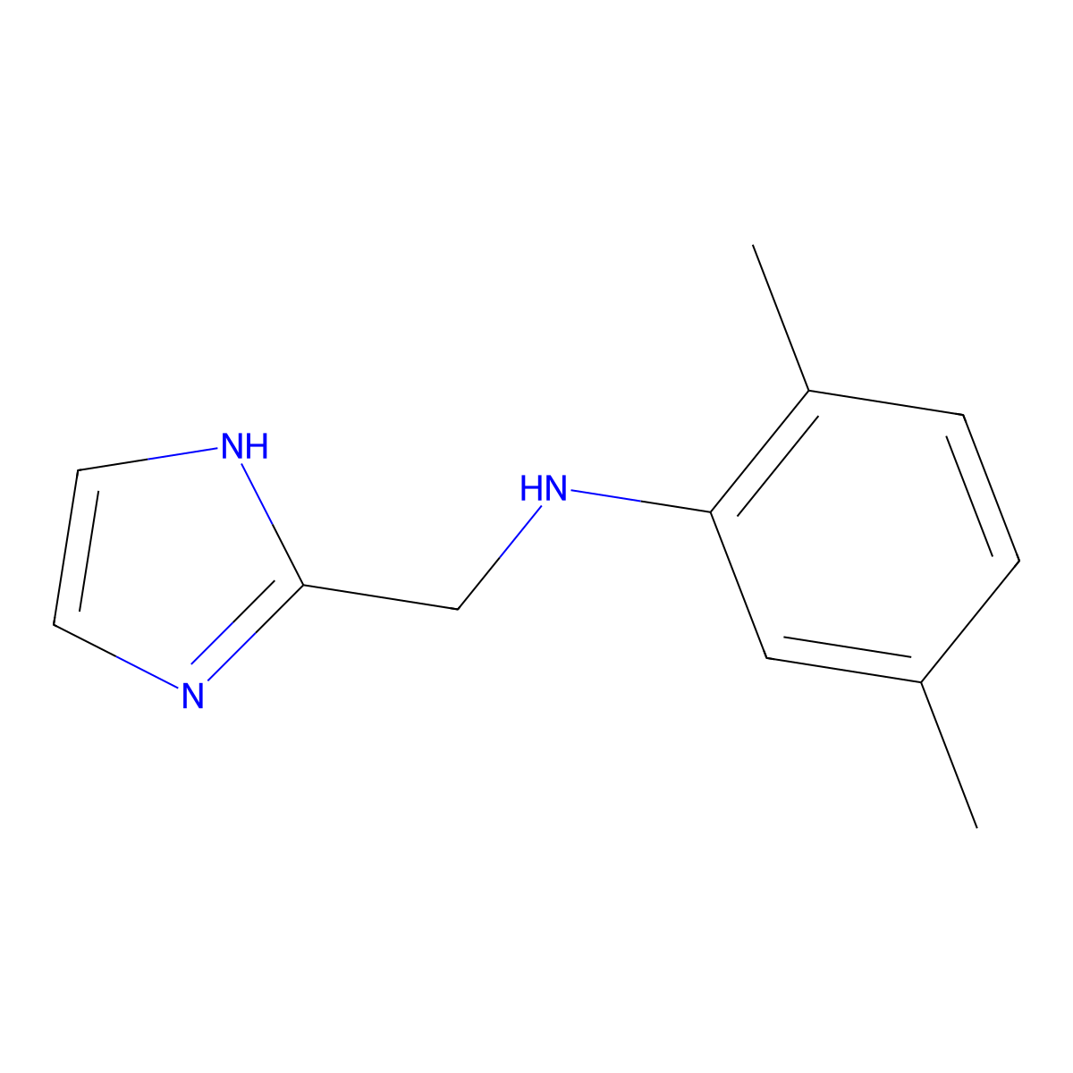 N-[(1H-imidazol-2-yl)methyl]-2,5-dimethylaniline molecular structure, CAS 1248787-50-9