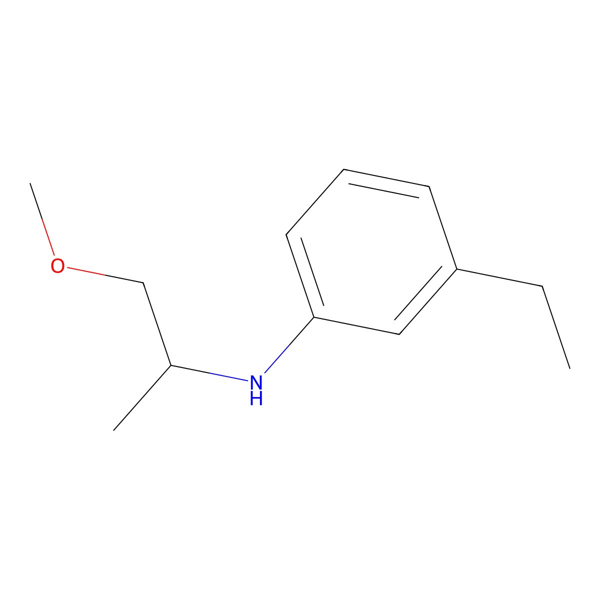 3-ethyl-N-(1-methoxypropan-2-yl)aniline molecular structure, CAS 1248789-15-2