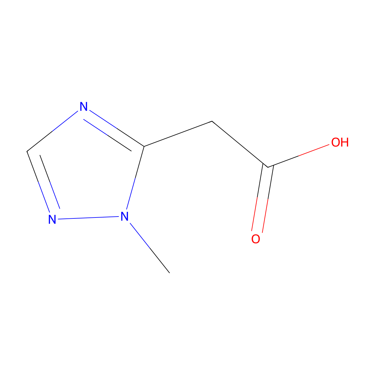 2-(1-methyl-1H-1,2,4-triazol-5-yl)acetic acid molecular structure, CAS 1248789-39-0