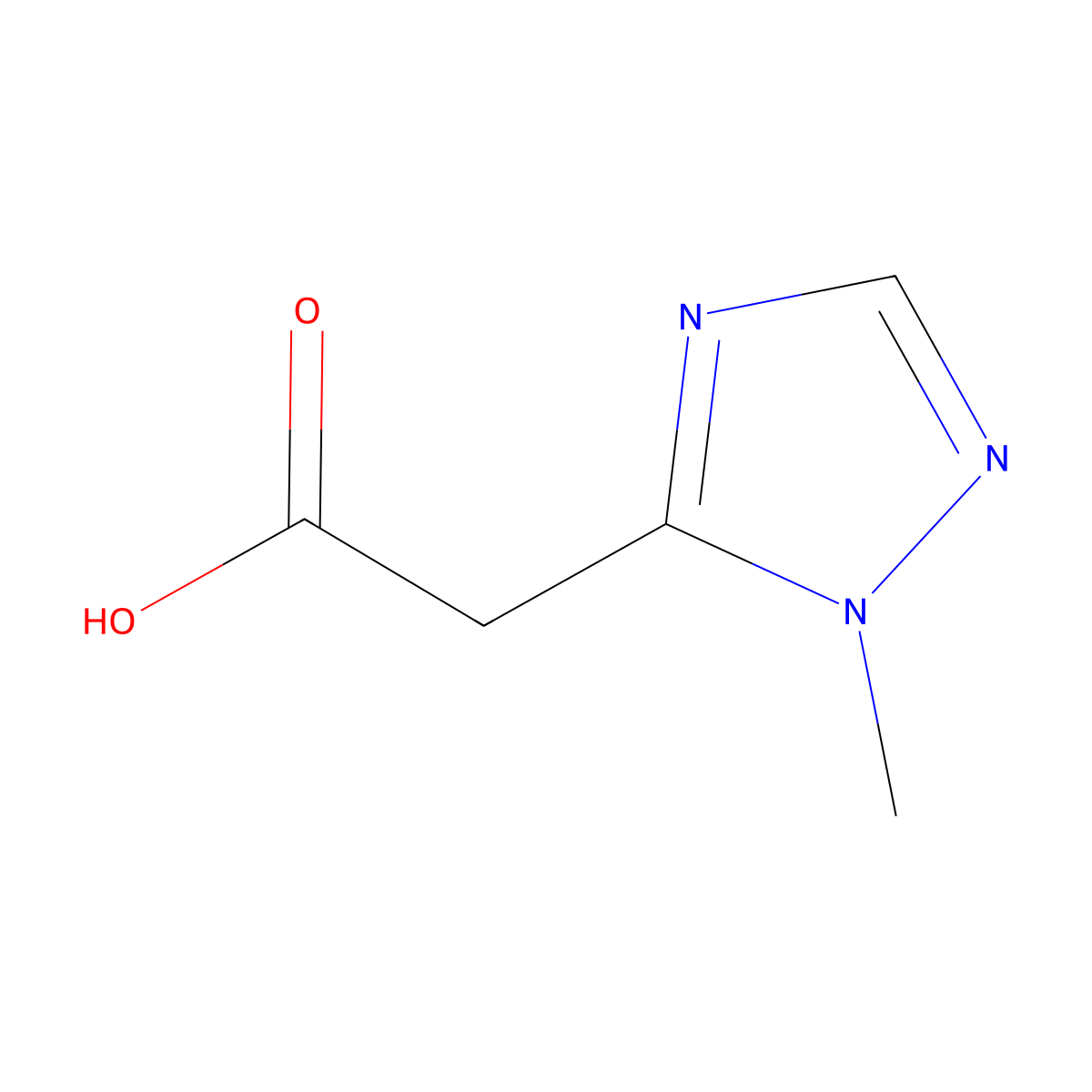 2-(1-methyl-1H-1,2,4-triazol-5-yl)acetic acid molecular structure, CAS 1248789-39-0