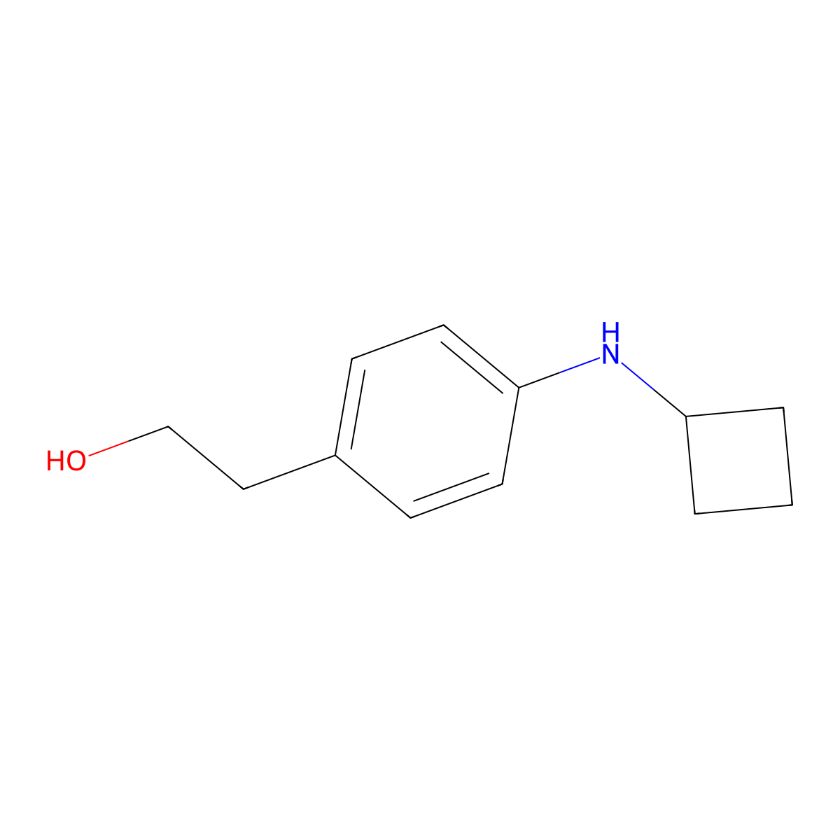 2-(4-(Cyclobutylamino)phenyl)ethan-1-ol molecular structure, CAS 1248789-43-6
