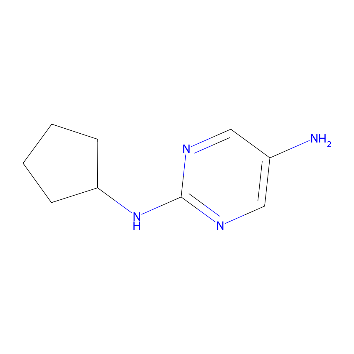 N2-Cyclopentylpyrimidine-2,5-diamine molecular structure, CAS 1248789-60-7
