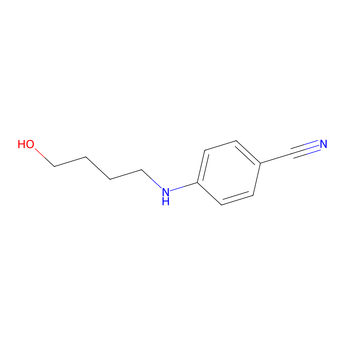 4-[(4-Hydroxybutyl)amino]benzonitrile molecular structure, CAS 1248790-10-4