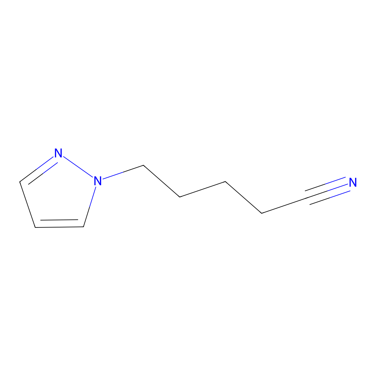 5-(1H-pyrazol-1-yl)pentanenitrile molecular structure, CAS 1248790-67-1