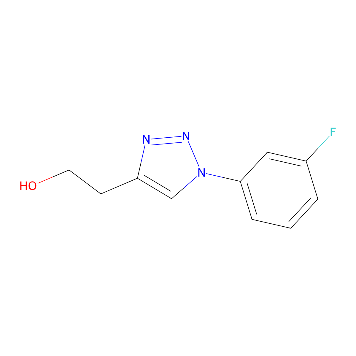 2-[1-(3-fluorophenyl)-1H-1,2,3-triazol-4-yl]ethan-1-ol molecular structure, CAS 1248793-32-9
