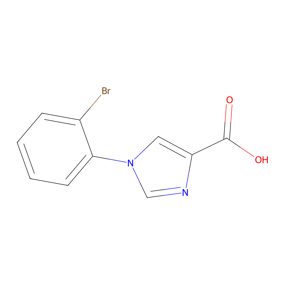 1-(2-Bromophenyl)-1H-imidazole-4-carboxylic acid molecular structure, CAS 1248794-42-4