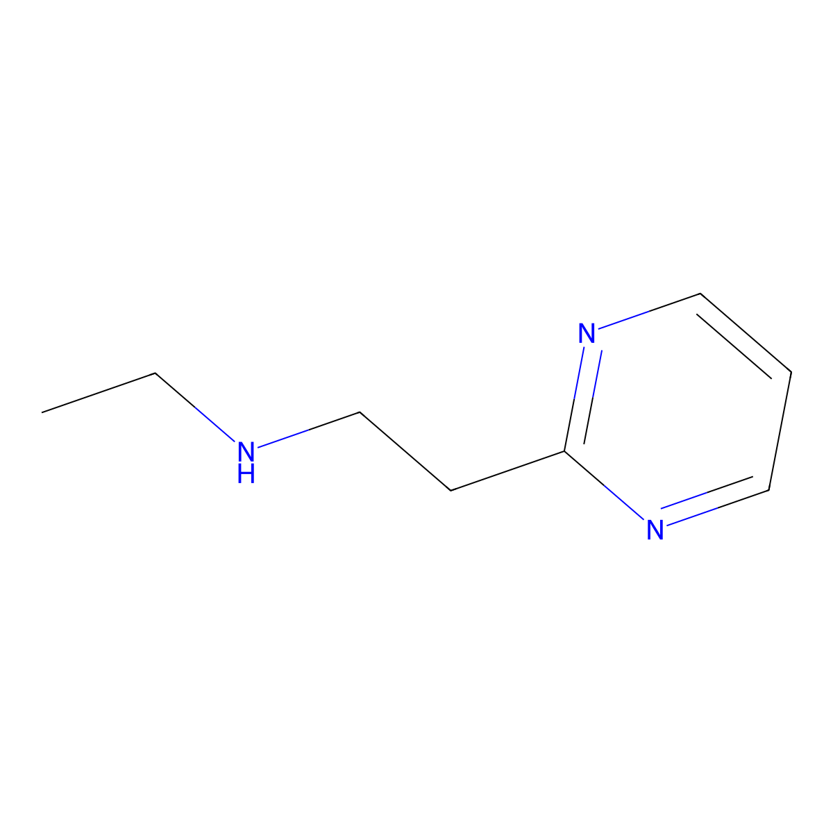 Ethyl[2-(pyrimidin-2-yl)ethyl]amine molecular structure, CAS 1248794-54-8