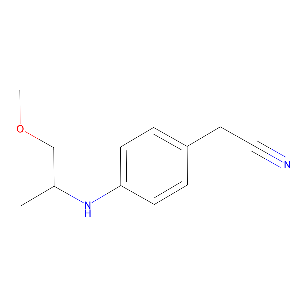 2-{4-[(1-Methoxypropan-2-yl)amino]phenyl}acetonitrile molecular structure, CAS 1248794-58-2