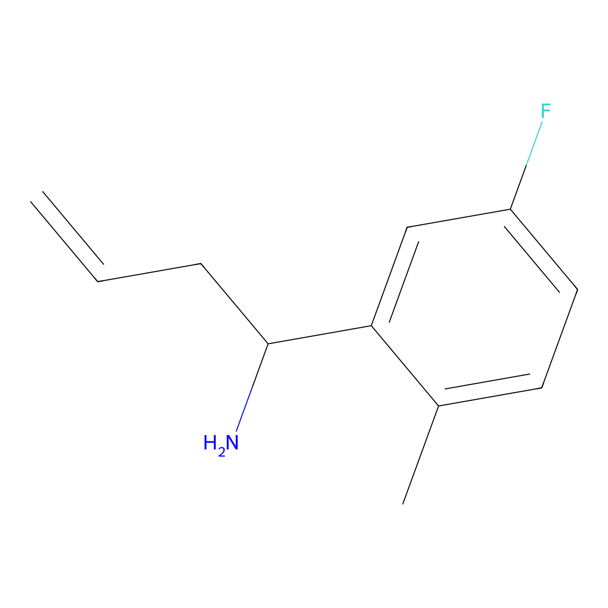1-(5-Fluoro-2-methylphenyl)but-3-en-1-amine molecular structure, CAS 1248795-11-0