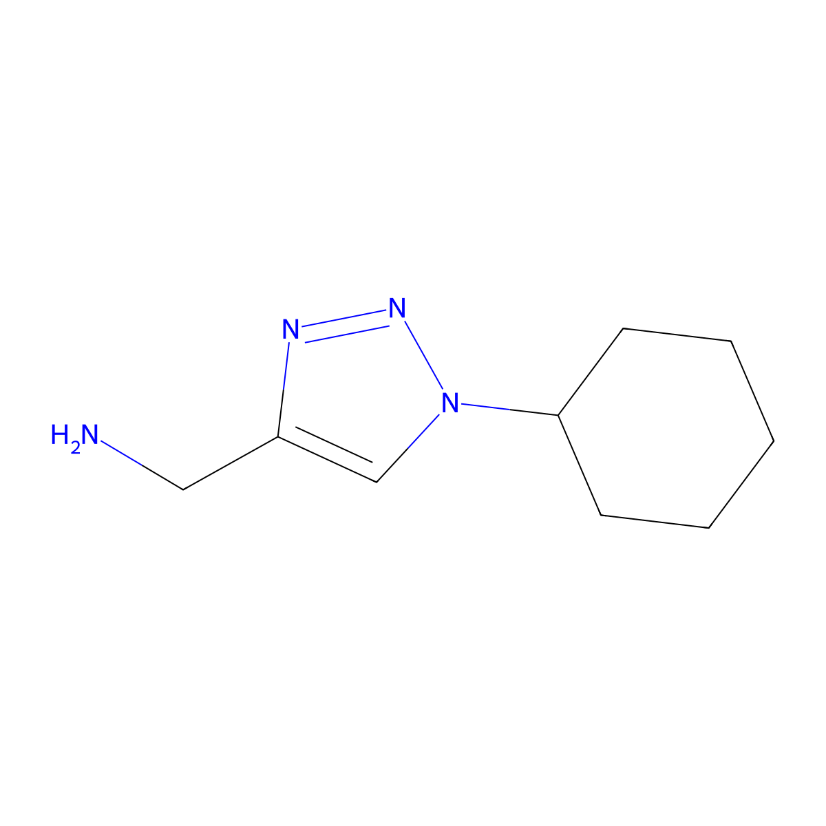 (1-cyclohexyl-1H-1,2,3-triazol-4-yl)methanamine molecular structure, CAS 1248796-35-1