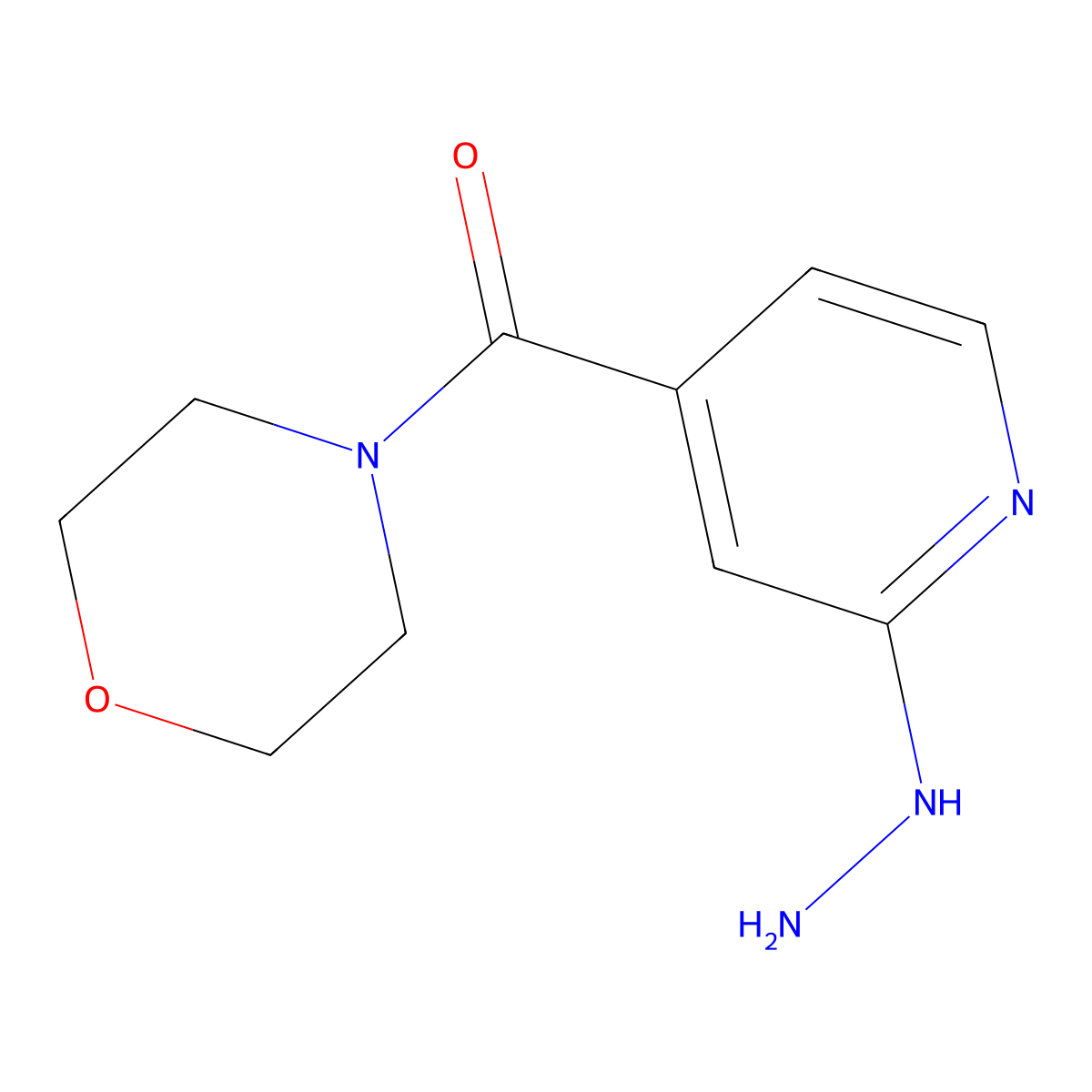 4-(2-Hydrazinoisonicotinoyl)morpholine molecular structure, CAS 1248796-90-8