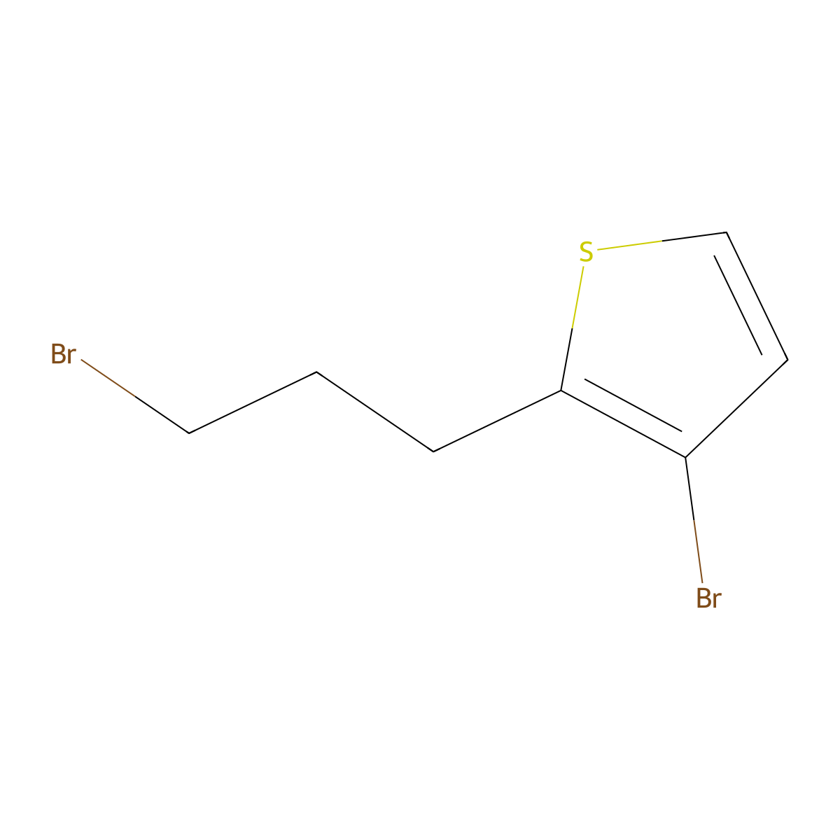 3-Bromo-2-(3-bromopropyl)thiophene molecular structure, CAS 1248796-97-5
