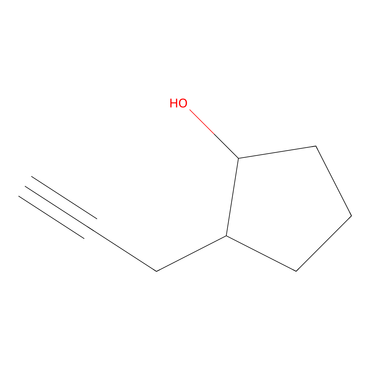 2-(Prop-2-yn-1-yl)cyclopentan-1-ol molecular structure, CAS 1248797-31-0
