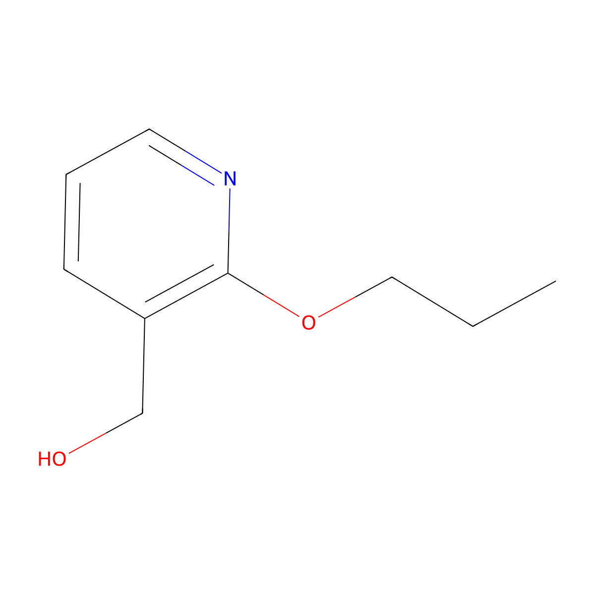 (2-Propoxypyridin-3-yl)methanol molecular structure, CAS 1248798-32-4