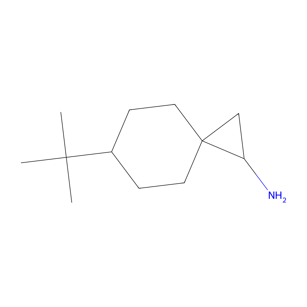 6-Tert-butylspiro[2.5]octan-1-amine molecular structure, CAS 1248798-85-7