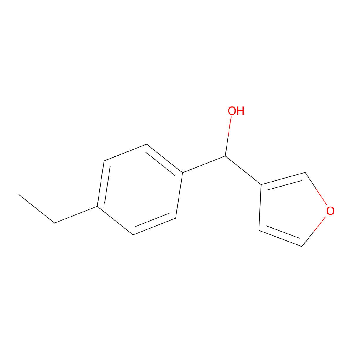4-Ethylphenyl-(3-furyl)methanol molecular structure, CAS 1248798-99-3