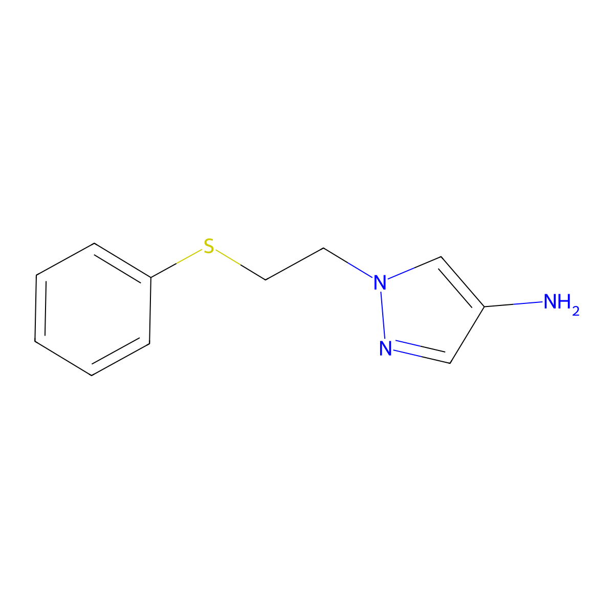 1-(2-(Phenylthio)ethyl)-1h-pyrazol-4-amine molecular structure, CAS 1248799-12-3