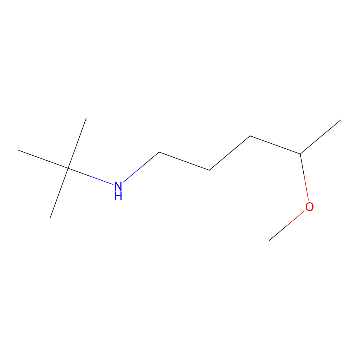 Tert-butyl(4-methoxypentyl)amine molecular structure, CAS 1248803-14-6