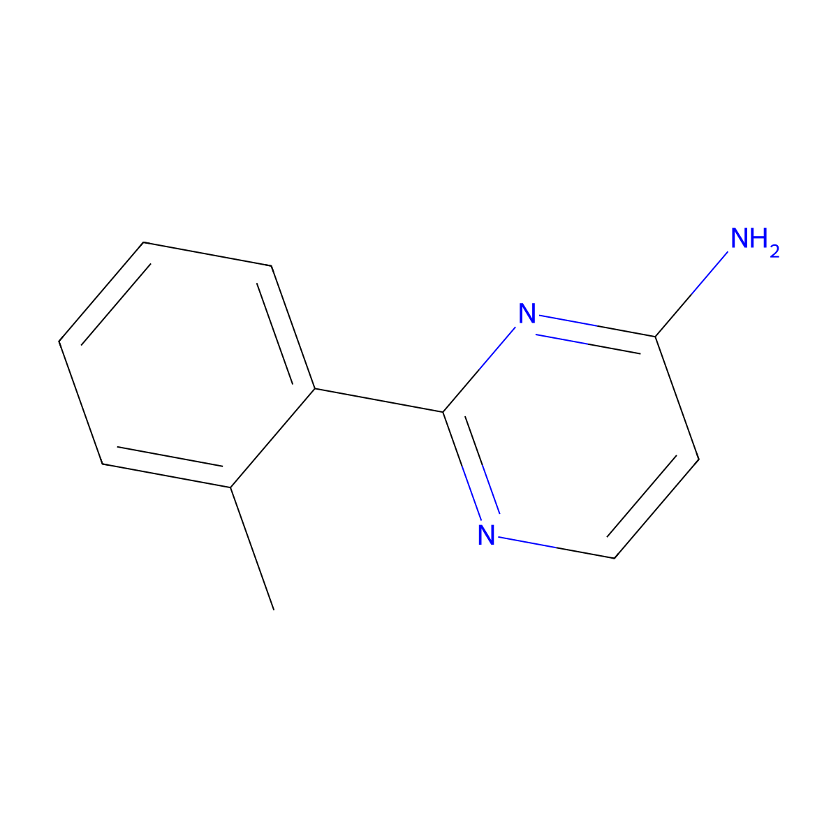 2-(2-Methylphenyl)pyrimidin-4-amine molecular structure, CAS 1248805-62-0