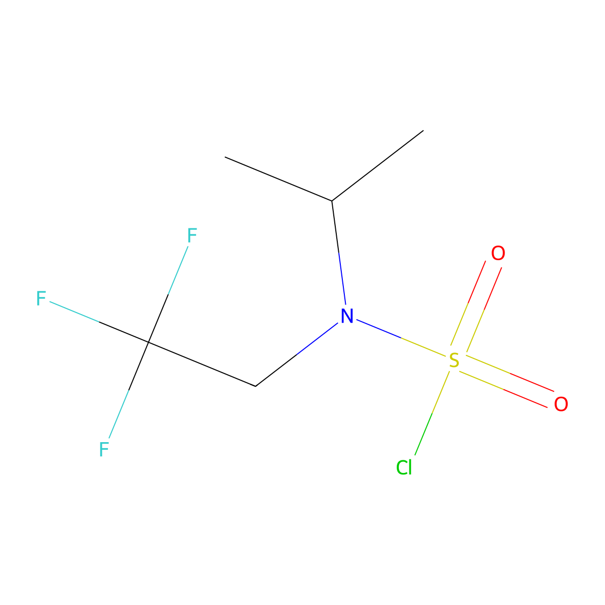 N-(propan-2-yl)-N-(2,2,2-trifluoroethyl)sulfamoyl chloride molecular structure, CAS 1248806-33-8