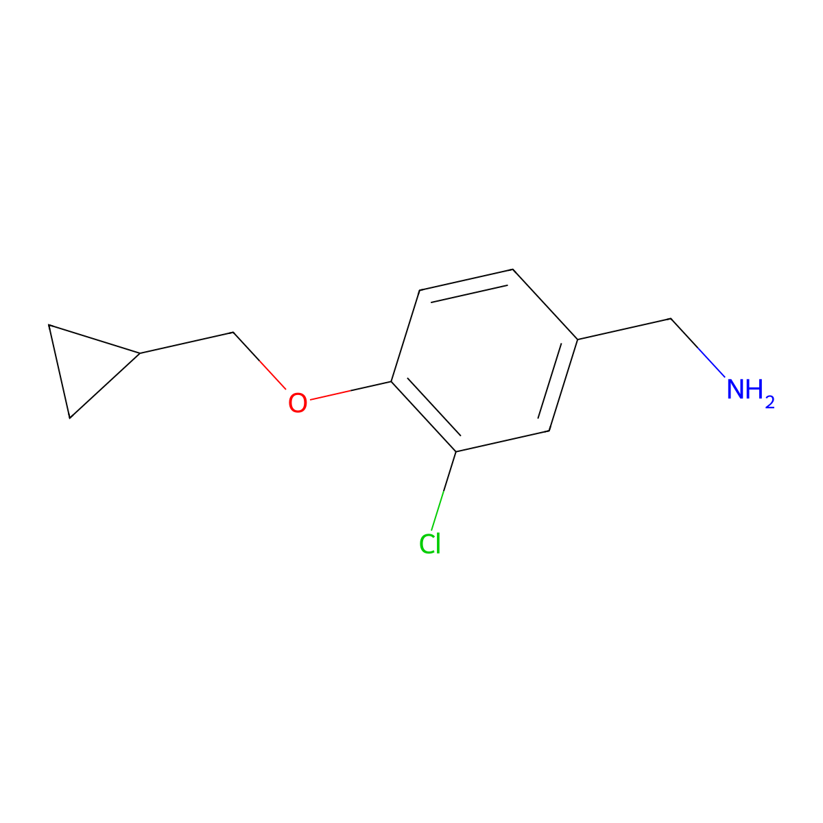 3-Chloro-4-cyclopropylmethoxy-benzylamine molecular structure, CAS 1248810-05-0