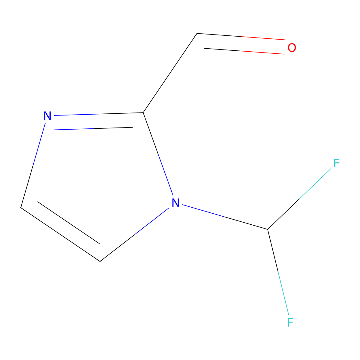 1-(difluoromethyl)-1H-imidazole-2-carbaldehyde molecular structure, CAS 1248811-92-8