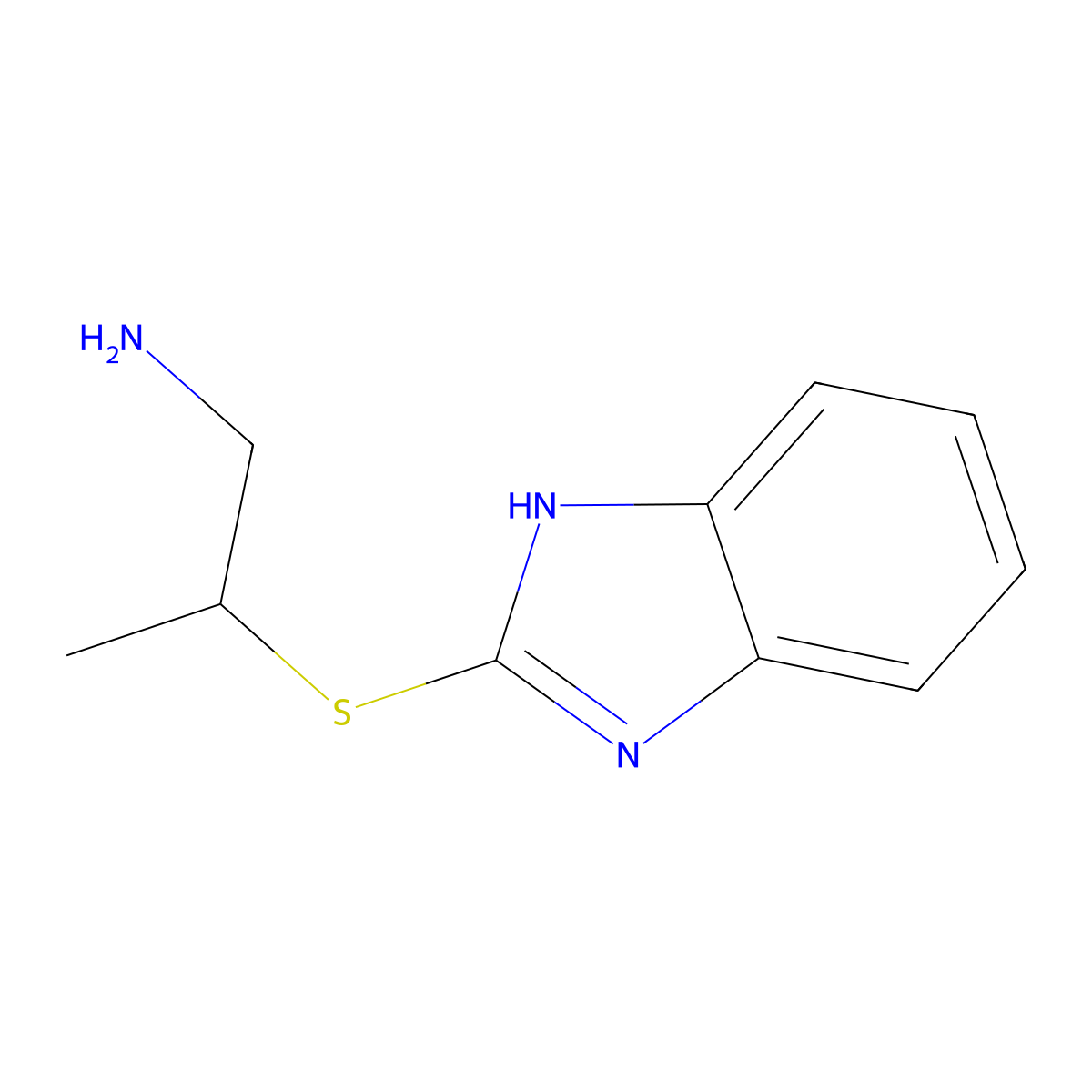2-((1h-Benzo[d]imidazol-2-yl)thio)propan-1-amine molecular structure, CAS 1248813-04-8