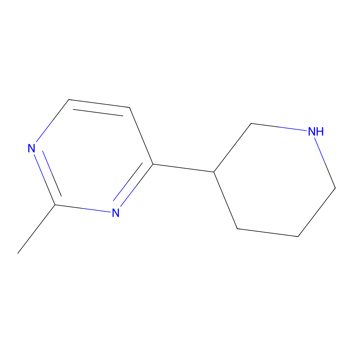 2-Methyl-4-(piperidin-3-YL)pyrimidine molecular structure, CAS 1248813-87-7