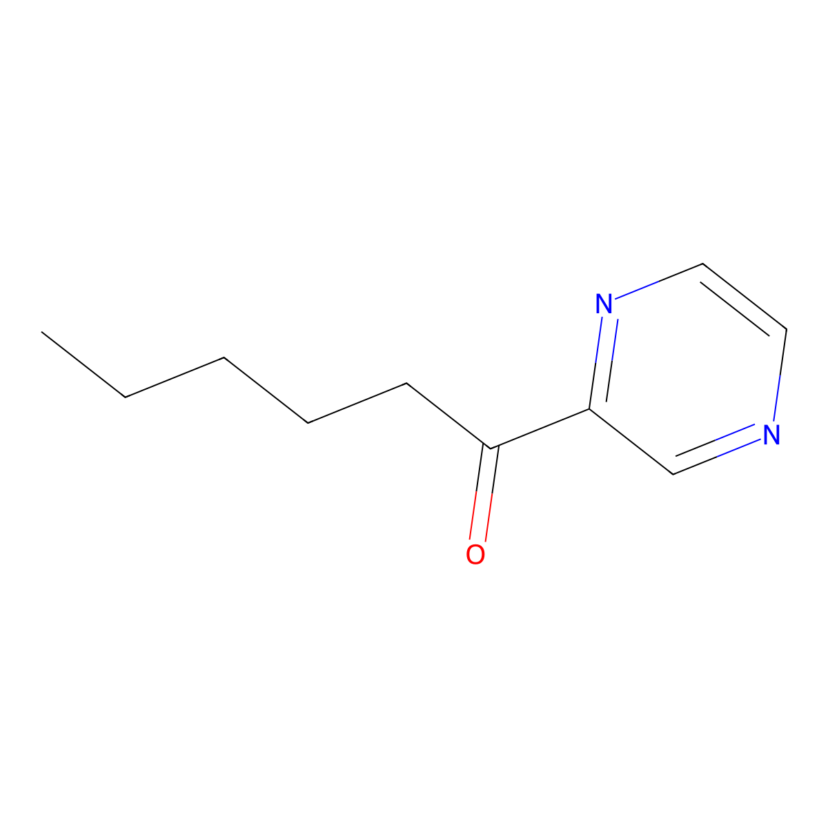 1-(Pyrazin-2-yl)hexan-1-one molecular structure, CAS 1248815-46-4